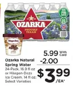 Kroger Ozarka Natural Spring Water or Häagen-Dazs Ice Cream offer