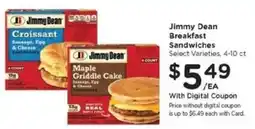 Kroger Jimmy Dean Breakfast Sandwiches offer