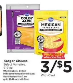 Kroger Kroger Cheese offer