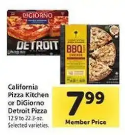 Safeway California Pizza Kitchen or DiGiorno Detroit Pizza offer