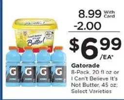 Kroger Gatorade or I Can't Believe It's Not Butter offer