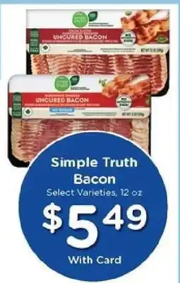 Kroger Simple Truth Bacon offer