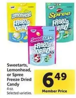 Safeway Sweetarts, Lemonhead, or Spree Freeze Dried Candy offer