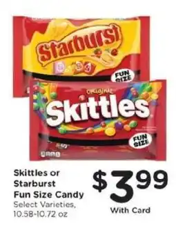 Kroger Skittles or Starburst Fun Size Candy offer