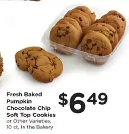 Kroger Fresh Baked Pumpkin Chocolate Chip Soft Top Cookies offer
