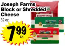 Superior Grocers Joseph Farms Block or Shredded Cheese offer