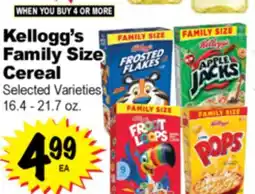 Superior Grocers Kellogg's Family Size Cereal offer