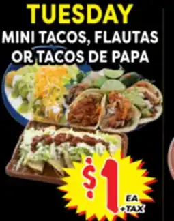 Superior Grocers MINI TACOS, FLAUTAS OR TACOS DE PAPA offer