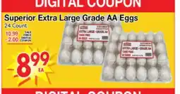 Superior Grocers Superior Extra Large Grade AA Eggs offer