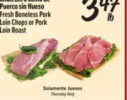 El Super Fresh Fresh Boneless Pork Loin Chops or Pork Loin Roast offer
