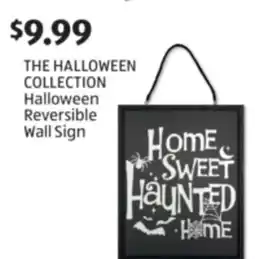 Aldi The Halloween Reversible Wall Sign offer