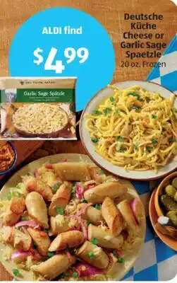 Aldi Deutsche KÃƒÂ¼che Cheese or Garlic Sage Spaetzle offer