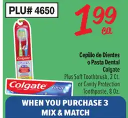 El Super Colgate Plus Soft Toothbrush, 2 Ct. or Cavity Protection Toothpaste, 8 Oz offer