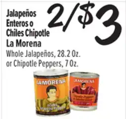 El Super Whole Jalapeños, 28.2 oz. or Chipotle Peppers, 7 oz offer