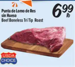 El Super Punta de Lomo de Res sin Hueso Beef Boneless Tri Tip Roast offer