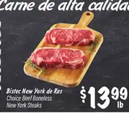 El Super Choice Beef Boneless New York Steaks offer