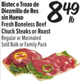 El Super Fresh Boneless Beef Chuck Steaks or Roast offer