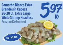 El Super Extra Large White Shrimp Headless offer