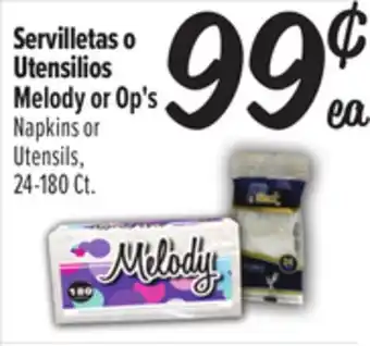 El Super Servilletas oUtensilios Melody or Op's offer