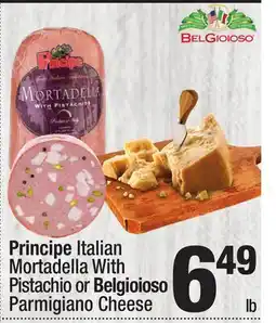 Super King Markets Principe Italian Mortadella With Pistachio or Belgioioso Parmigiano Cheese offer