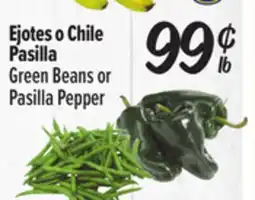 El Super Green Beans or Pasilla Pepper offer