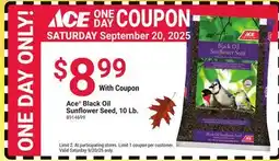 Ace Hardware Ace Black Oil Sunflower Seed offer
