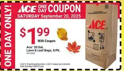 Ace Hardware Ace 30 Gal. Lawn & Leaf Bags, 5/Pk offer