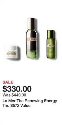 Nordstrom La Mer The Renewing Energy Trio $572 Value offer