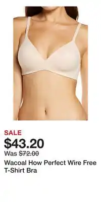 Nordstrom Wacoal How Perfect Wire Free T-Shirt Bra offer