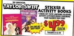 Ollie's TAYLOR SWIFT STICKER & ACTIVITY BOOKS offer