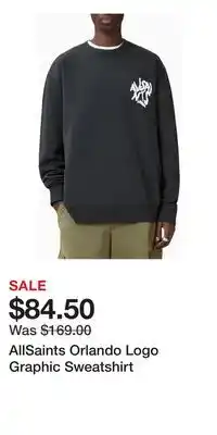 Nordstrom AllSaints Orlando Logo Graphic Sweatshirt offer