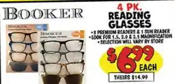 Ollie's 4 PK. BOOKER READING GLASSES offer