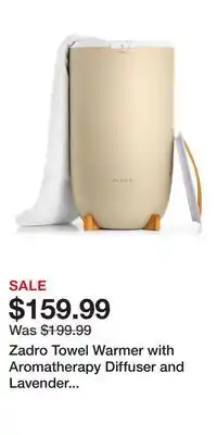 Nordstrom Zadro Towel Warmer with Aromatherapy Diffuser and Lavender Essential Oil offer