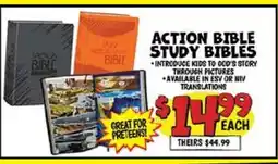 Ollie's ACTION BIBLE STUDY BIBLES offer