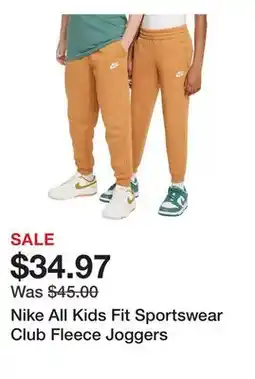 Dick's Sporting Goods Nike All Kids Fit Sportswear Club Fleece Joggers offer