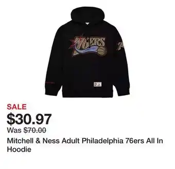 Dick's Sporting Goods Mitchell & Ness Adult Philadelphia 76ers All In Hoodie offer