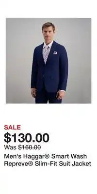 Kohl's Men's Haggar Smart Wash Repreve Slim-Fit Suit Jacket offer