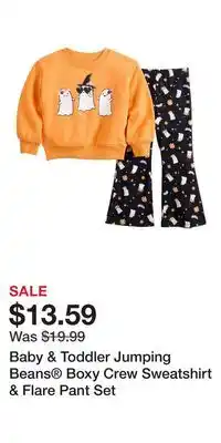 Kohl's Baby & Toddler Jumping Beans Boxy Crew Sweatshirt & Flare Pant Set offer