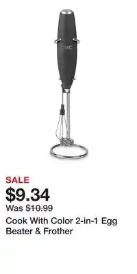 Kohl's Cook With Color 2-in-1 Egg Beater & Frother offer
