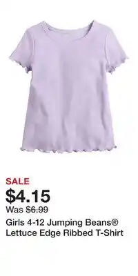 Kohl's Girls 4-12 Jumping Beans Lettuce Edge Ribbed T-Shirt offer