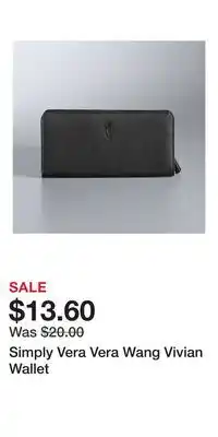 Kohl's Simply Vera Vera Wang Vivian Wallet offer