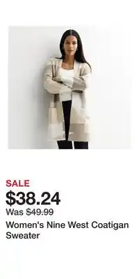Kohl's Women's Nine West Coatigan Sweater offer