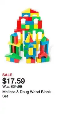Kohl's Melissa & Doug Wood Block Set offer