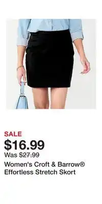 Kohl's Women's Croft & Barrow Effortless Stretch Skort offer