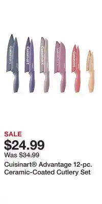 Kohl's Cuisinart Advantage 12-pc. Ceramic-Coated Cutlery Set offer