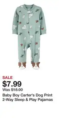 Kohl's Baby Boy Carter's Dog Print 2-Way Sleep & Play Pajamas offer