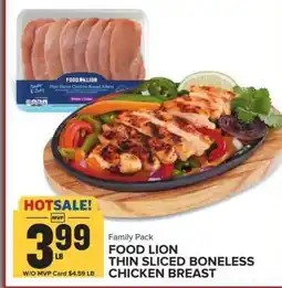 Food Lion Food Lion Thin Sliced Boneless Chicken Breast offer