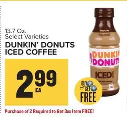 Food Lion Dunkin' Donuts Iced Coffee offer