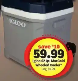 Meijer Igloo MaxCold Wheeled Cooler offer