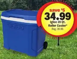 Meijer Igloo 28 Qt. Roller Cooler offer